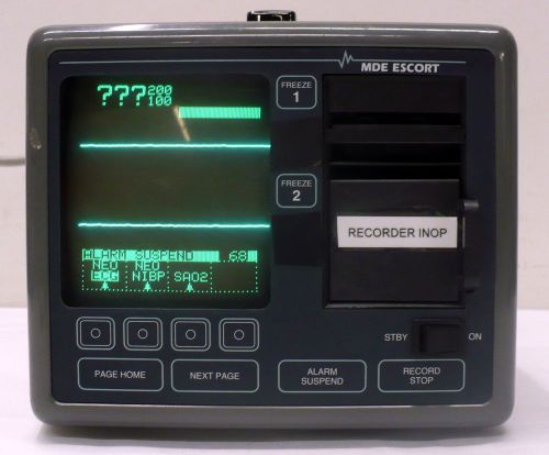 MDE ESCORT PATIENT MONITOR RECORDER INOP