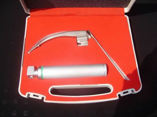 Fiber optic HEINE laryngoscope with flexible tip- SET-1 C CELL HANDLE+ BLADE #3