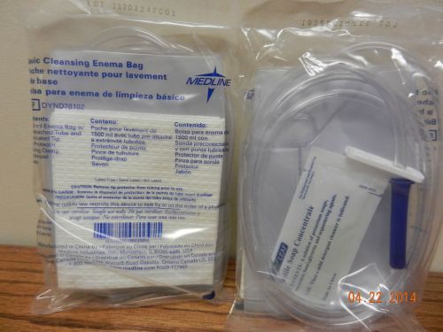 Basic Cleansing Enema Bag Medline DYND70102 NEW 2pcs