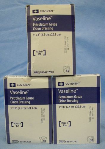 3 Bxs/50ea Covidien Vaseline Petrolatum Gauze Cision Dressings #8884417601