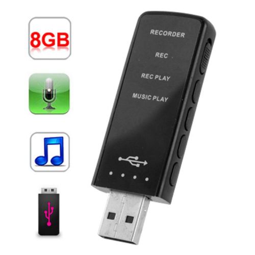 8gb usb stick spy diktiergerat voice rekorder sprachaufnamhe mp3 player wma rec for sale