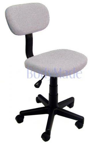 New Grey Gray Fabric Task Office Chair Ergonomic Back