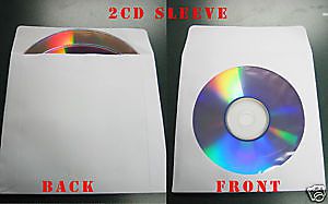 100 white triple 3 disc cd dvd paper sleeve js215 for sale