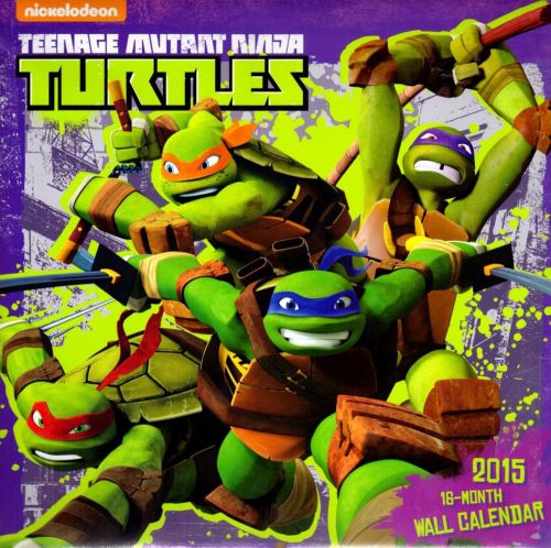 2015 16 Month TEENAGE MUTANT NINJA TURTLES 10 x 10 Wall Calendar NEW &amp; SEALED