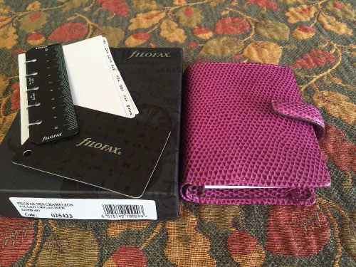 Filofax chameleon raspberry mini organizer - leather for sale