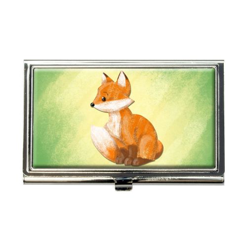 Pastel Cute Fox Business Credit Card Holder Case