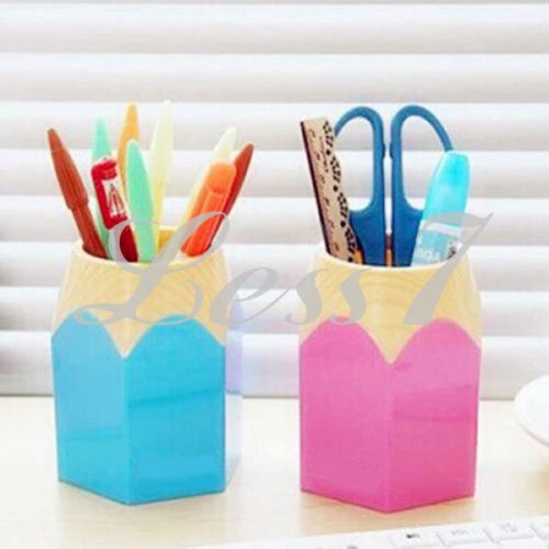 Creative Pen Vase Pencil Pot Makeup Office Home Holder Desk Tidy Stationery