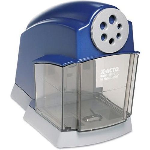 X-ACTO School Pro Desktop Electric Pencil Sharpener, Blue/Gray