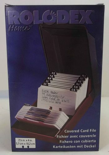 Rolodex covered card file 2 1/4 x 4 - burgandy no 67333 for sale