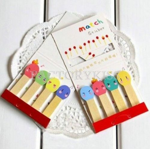 Cute Match Sticker Post-it Book Marker Memo Sticky Note Paper Stationery MPH