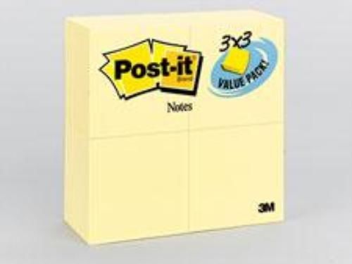 Post-it notes value pack 3&#039;&#039; x 3&#039;&#039; canary yellow 24 pads for sale