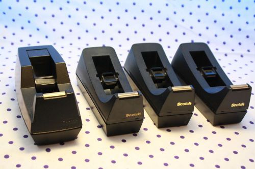 Lot of 4 Scotch Tape Dispensers C-38 C-41 Heavy Desk Office Supplies Accessories