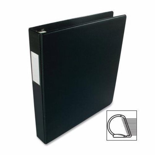 Business Source D-Ring Binder w/Label Holder, Hvy-Dty, 1&#034;, Black (BSN33105)