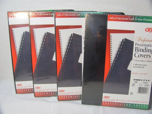 GBC PROFESSIONAL PRESENTATION BINDING COVERS- BLACK - LOT OF 100