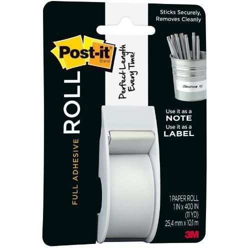 Post-it full adhesive roll, 1 x 400 inches, white, 1-pack, 2650-w new for sale