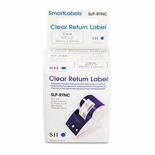 Seiko Self-Adhesive Return Address Labels, 2/3 x 2, Clear, 440/Box (SKPSLPRTNC)