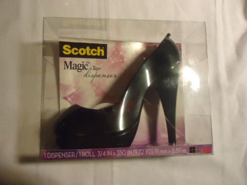 Elegant Scotch Magic Stylish Black Shoe Tape Dispenser Hi Heel NIP