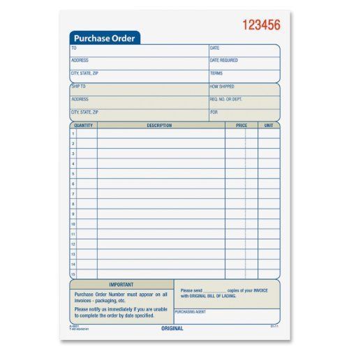 Adams Carbonless Purchase Order Statement - Tape Bound - 2 Part - (dc5831)