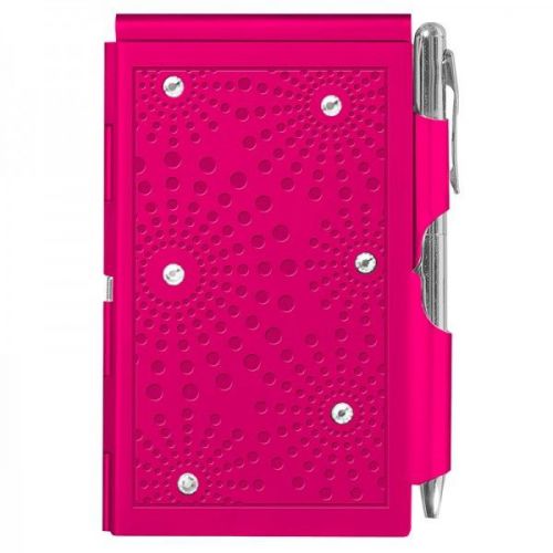 Wellspring Glitz Pink Flip Notes with Retractable Pen