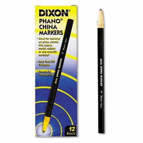 Dixon China Marker, Black, Dozen (DIX00077)