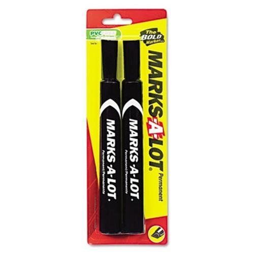 Avery Marks-a-lot Large Chisel Tip Permanent Marker Set 18922, Black, Pack Of 2