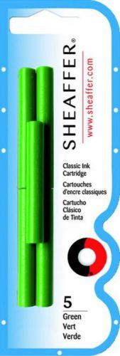 Sheaffer skrip ink cartridge &#039;&#039;classic profile&#039;&#039; 5 count green for sale