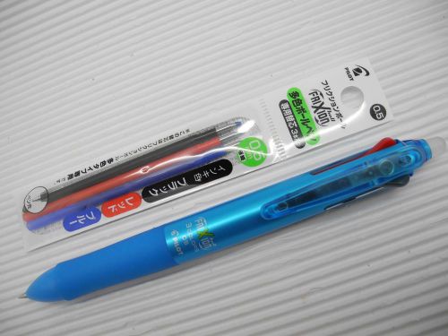 Light Blue Pilot FRIXION Ball 3 0.5mm roller ball pen free refil Red&amp;Blue&amp;Black