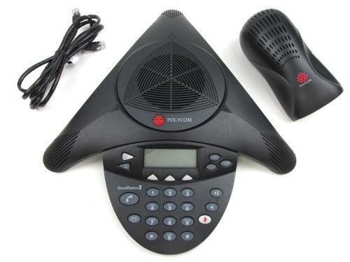 Clean polycom soundstation 2 expandable w/ power module 2201-16200-001 for sale