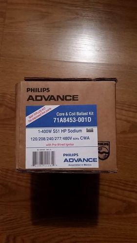 ADVANCE 71A8453-001D HP SODIUM CORE &amp; COIL BALLAST KIT 400 Watt NIB