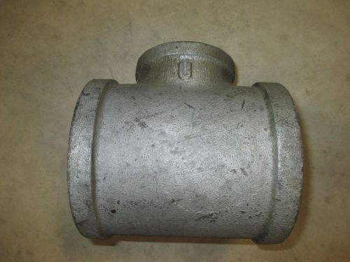 Galvanized SCHD 40 Reducing Tee 4&#034; x 4&#034; x 2 1/2&#034; Tee