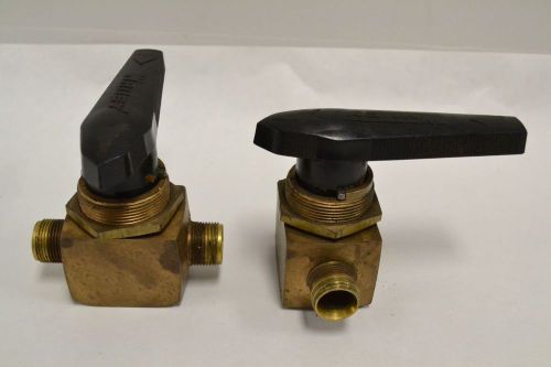 LOT 2 WHITEY B-45S8 40 SERIES BRASS BALL VALVE 1/2IN 2WAY B276059