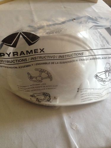 Pyramex hp14110 cap style hard hat 4 point snap lock suspension - white for sale