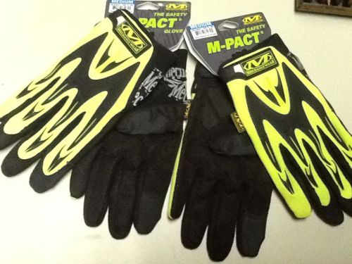 2 NEW PAIR MECHANIC STYLE GLOVES XLARGE SIZE 11 EXTRACTION IMPACT HI-VIS GLOVES