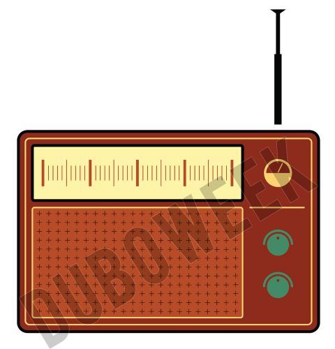 VINTAGE RADIO RECEIVER VECTOR ART EPS