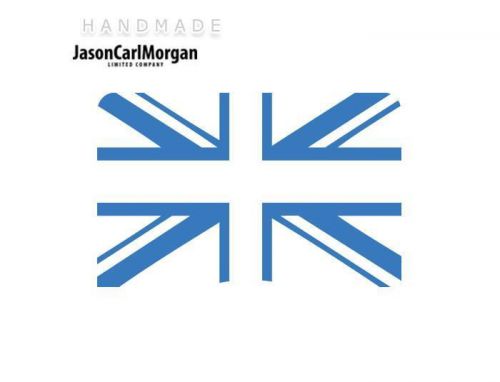 JCM® Iron On Applique Decal, Union Jack Sky Blue