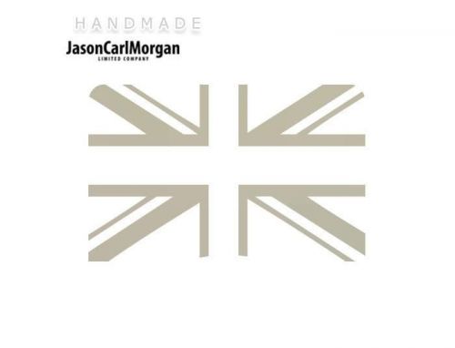 JCM® Iron On Applique Decal, Union Jack Silver