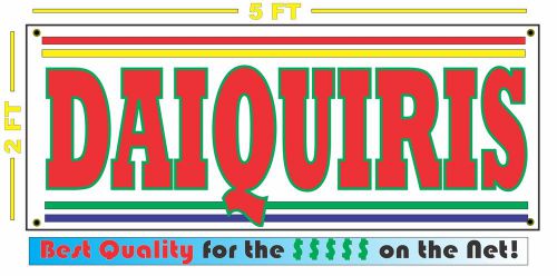 DAIQUIRIS BANNER Sign NEW Larger Size for Fair Carnival Stand Bar Cart