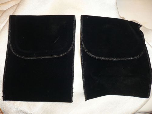 2 New  BLACK VELVET Jewelery STORAGE Pouches BAGS