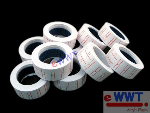5000 pcs * new white label paper tag for motex mx-5500 price gun labeler iwot235 for sale
