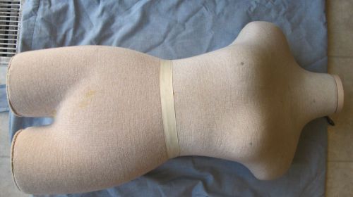 VINTAGE Lifesize Womans Torso Mannequin - Fabric Covered 30x15 inches