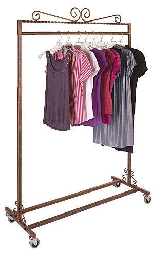 Boutique Cobblestone Salesman Rack wcasters Clothes New