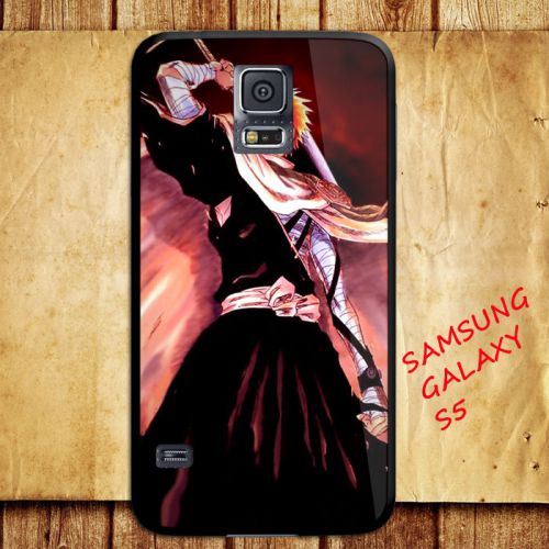 Iphone and samsung galaxy - ichigo kurosaki cartoon bleach anime - case for sale