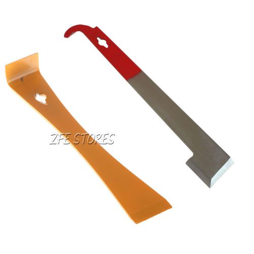 1pc Stainless steel J Hook Hive Tool Beekeeping Equip + 1pc &#039;J &#039;shaped hive tool