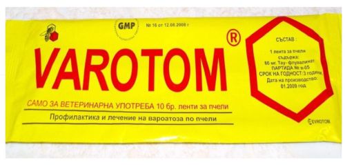 &#034; Varotom &#034; drug for the treatment and prevention of bees varroatosis beekeeping