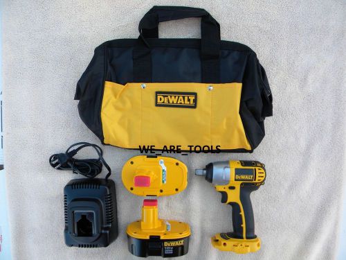 Dewalt dc820 18v 1/2&#034; impact wrench,2 dc9096 batteries, charger,bag, 18 volt xrp for sale