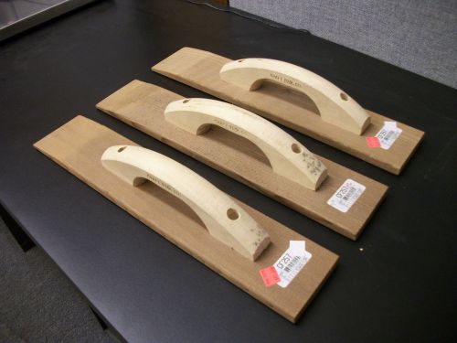 3 New Kraft Tool 18&#034; x 3 -1/2&#034; Redwood Hand Float LOT OF 3!!!!!