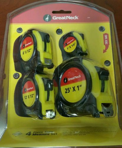 Great Neck 4 Piece Measuring Tapes brand new