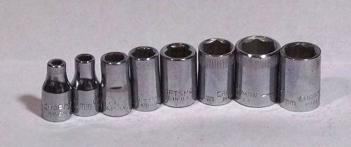 Craftsman socket set - mix series - 1/4&#034; drive set - 8 pieces - metric for sale