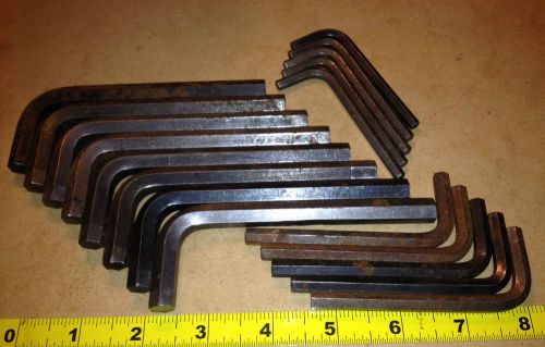 Lot of 18, holo krome 3/8&#034;x8, 3/16&#034;x5, 1/4&#034;x5  allen wrenches, made in usa for sale