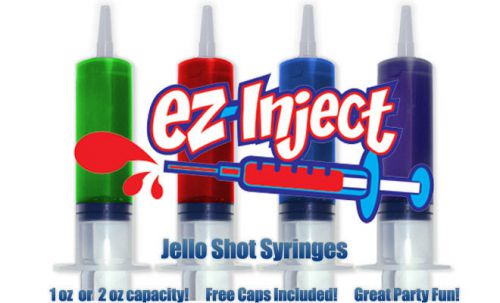 50 EZ-Inject Jello Shot Syringes Injectors LARGE 2.5oz - FREE SHIPPING
